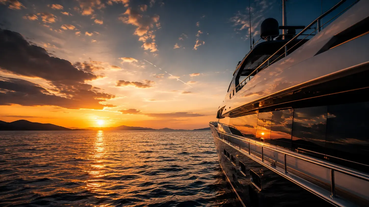 Superyacht undergoing premium refit work at the Yacht Glow yard in Croatia.